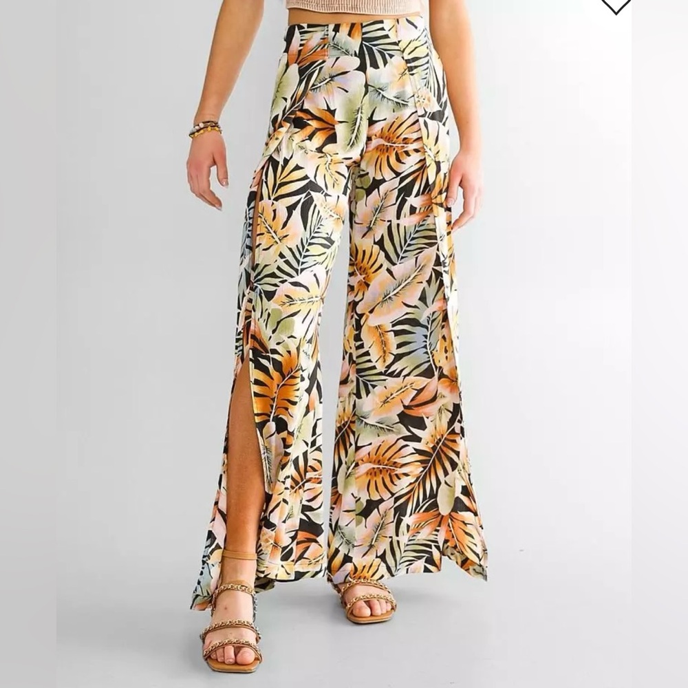 Billabong Tropical Print Wide-Leg Pants - Picture 2 of 11